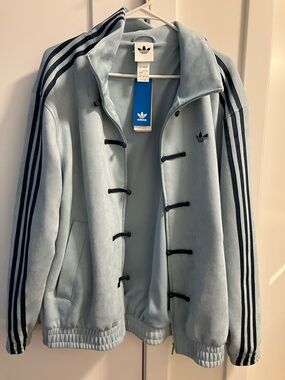 NWT Adidas Chinese Tang Jacket Light Blue